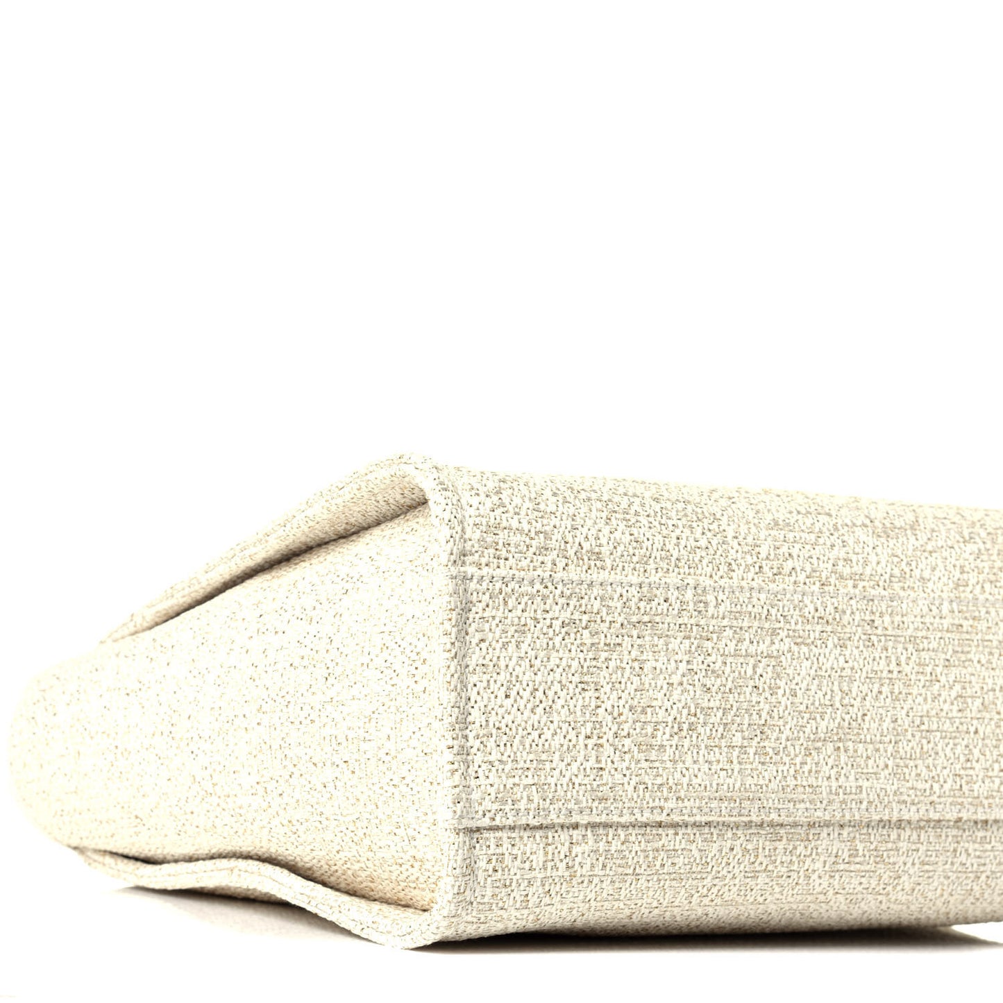 Lurex Boucle Small Deauville Tote Ivory