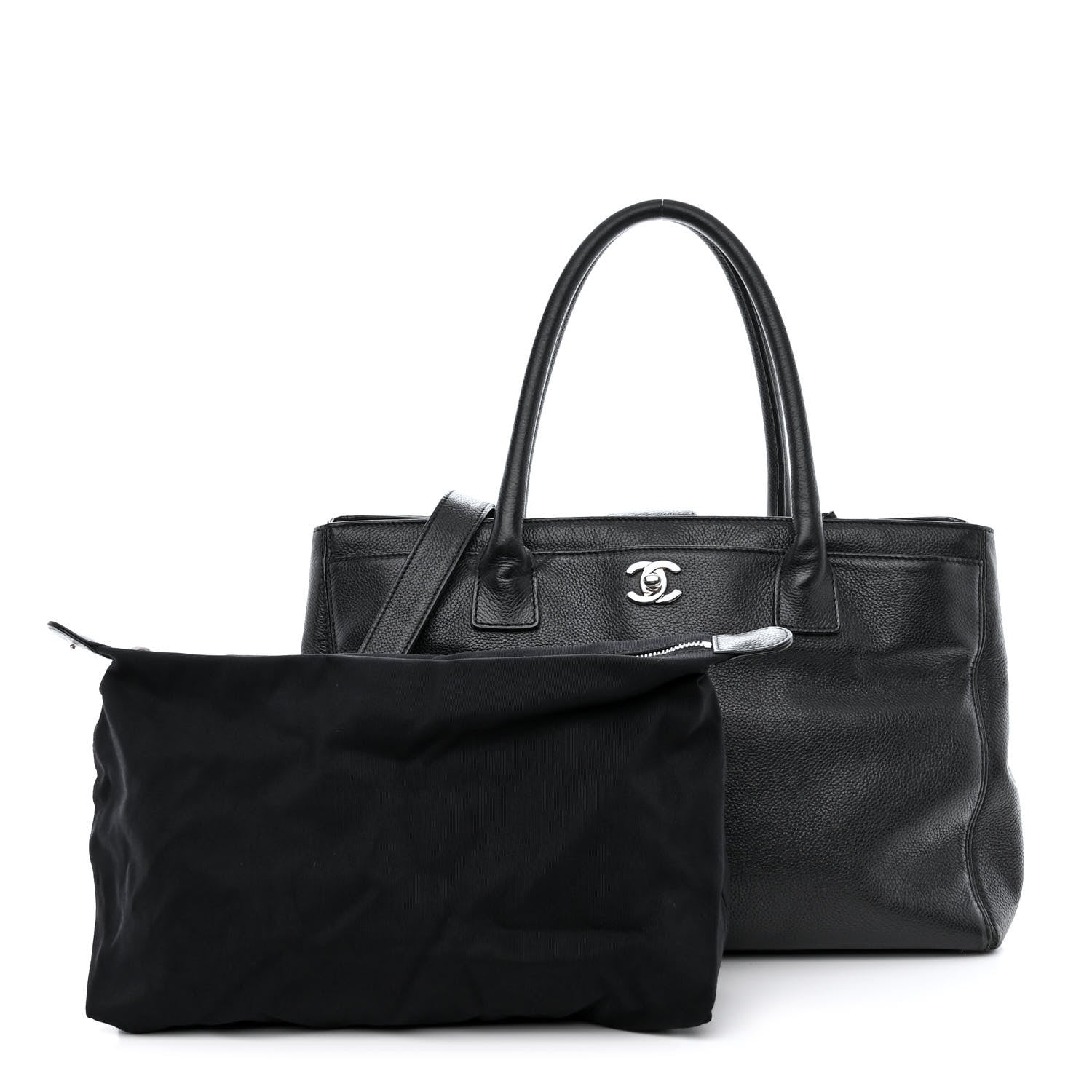 Chanel Calfskin Cerf Executive Shopper Tote Black 1 of 19