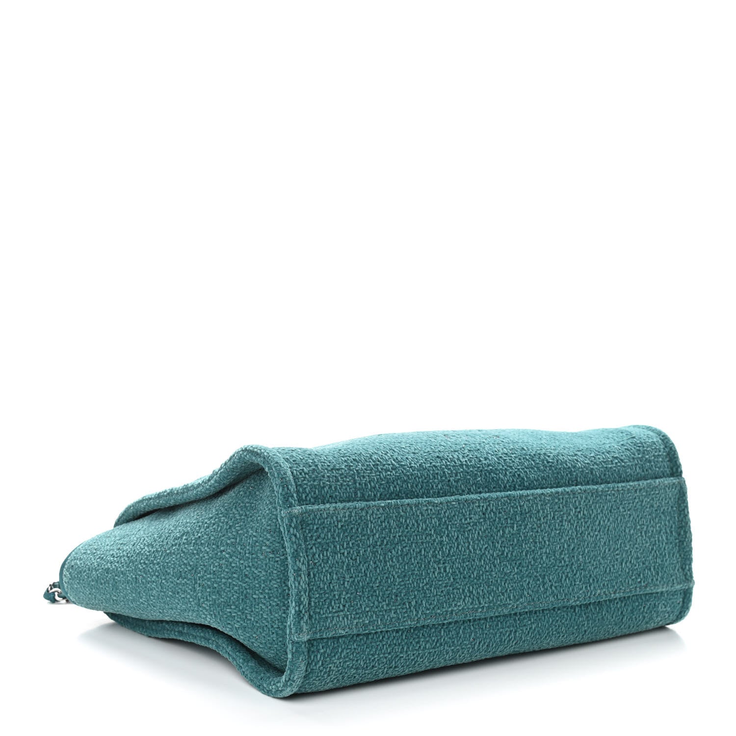 Chanel Lurex Boucle Small Deauville Tote Turquoise 4 of 12