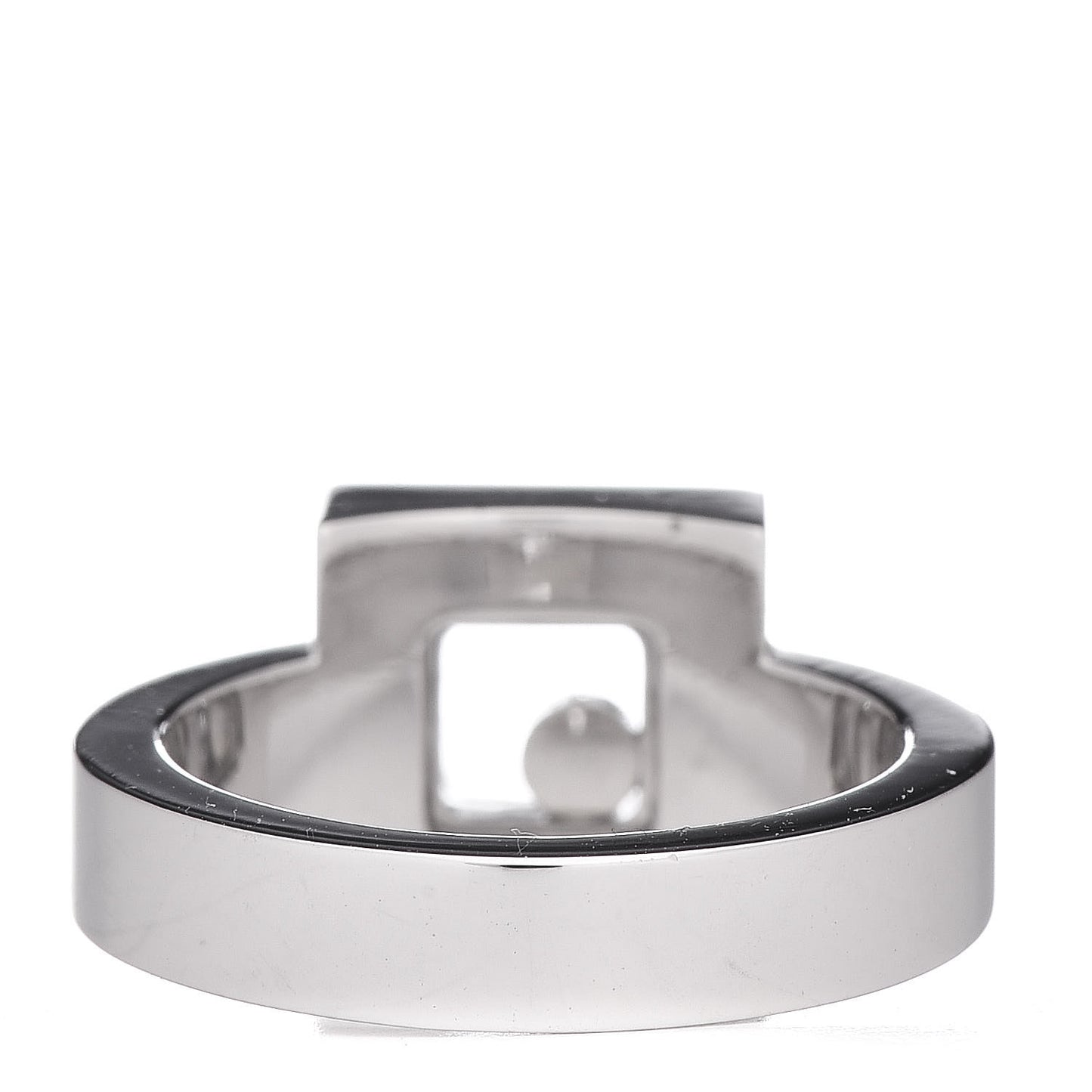 18K White Gold Diamond Happy Diamond Square Ring 50 5.25