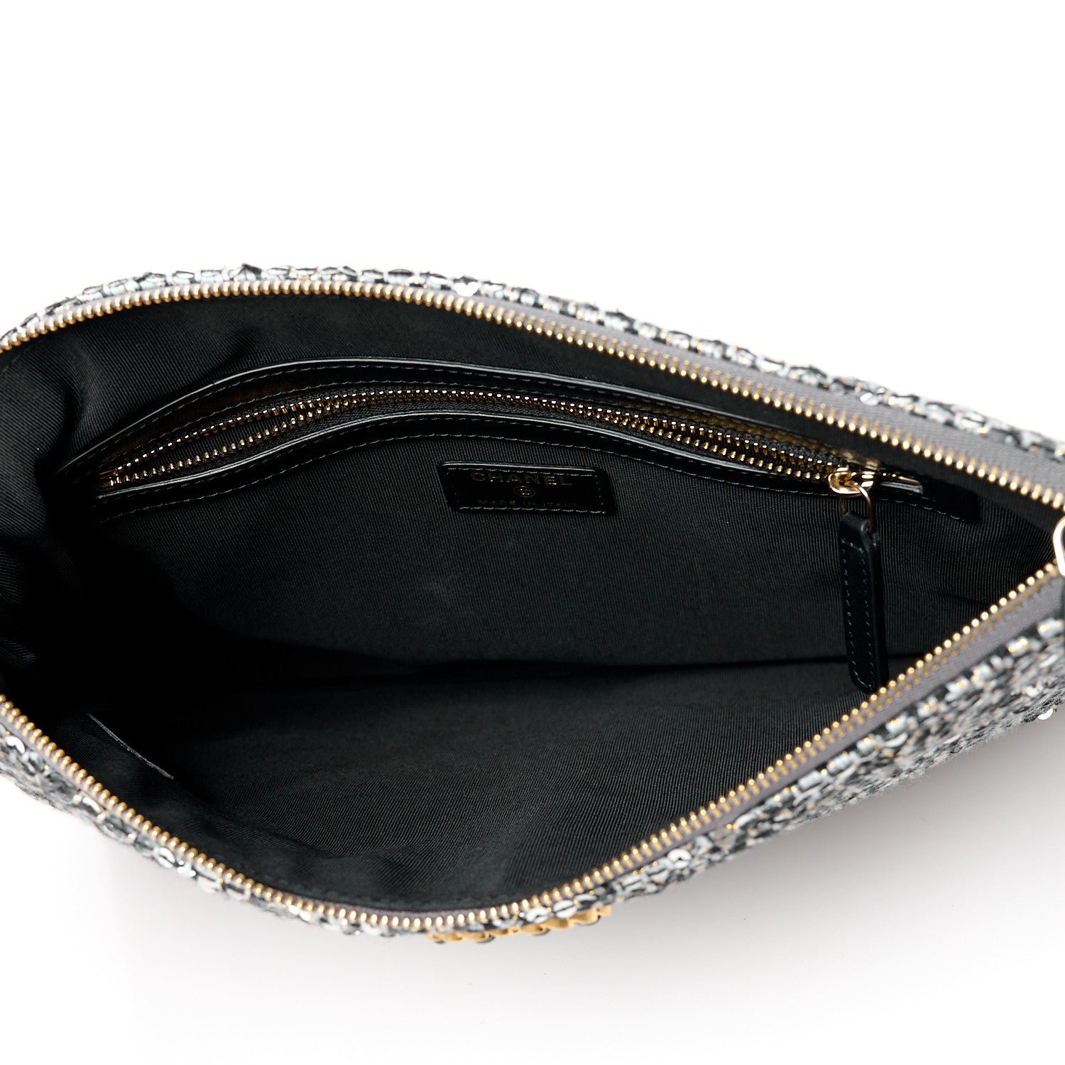 Chanel Sequins Medium 19 Pouch Silver 5 of 10