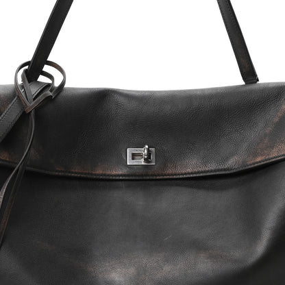 Balenciaga Used Calfskin Large Rodeo Top Handle Handbag Brown 7 of 9