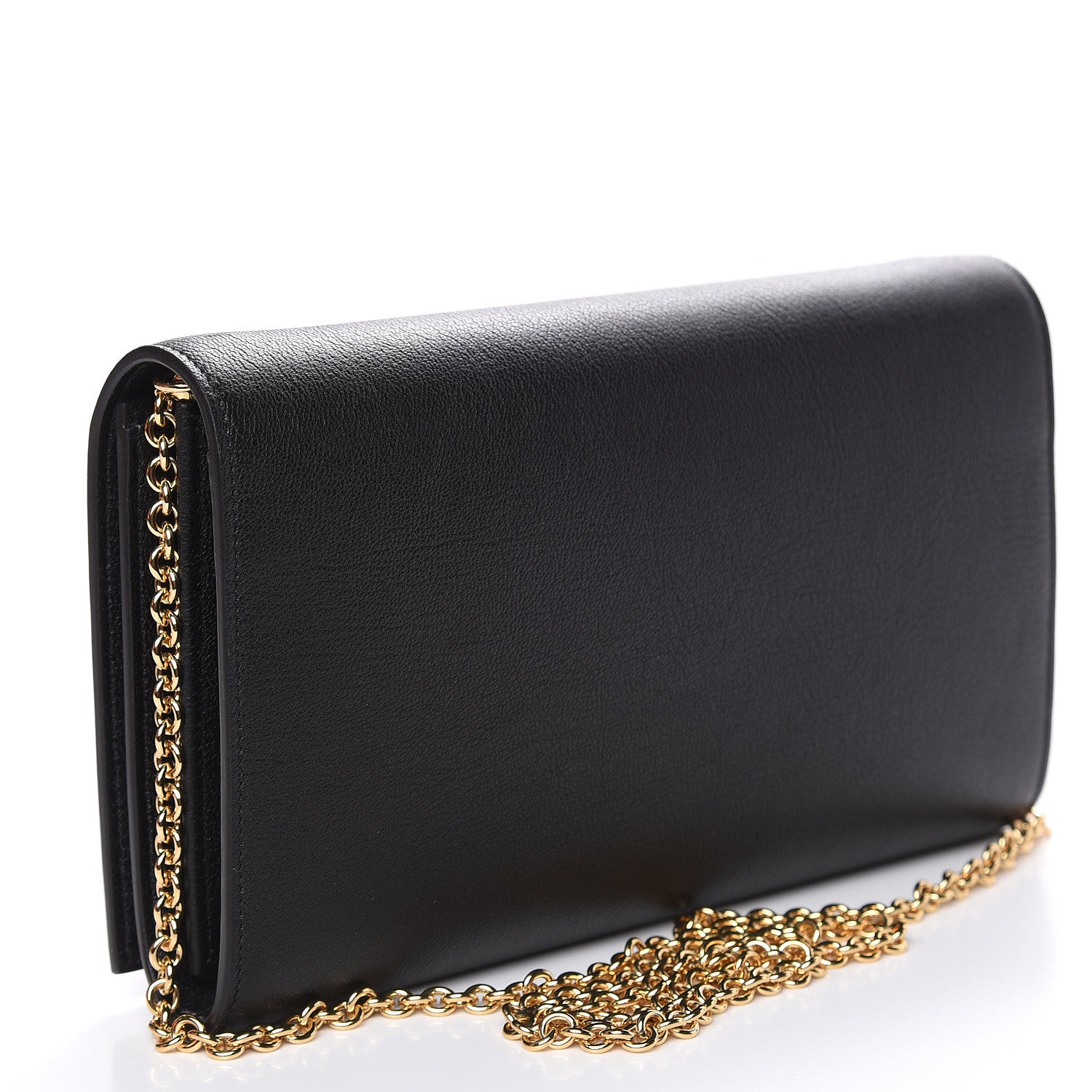 Saint Laurent Calfskin Monogram Belle de Jour Chain Clutch Black 3 of 11