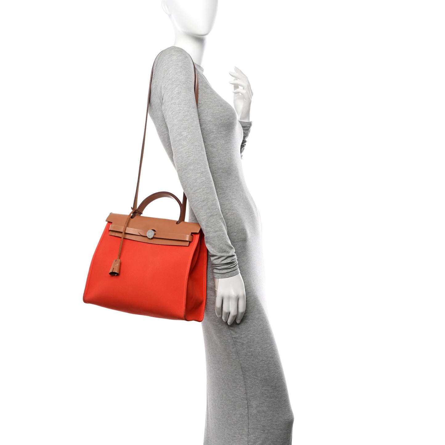 Vache Hunter Toile Herbag Zip 31 PM Capucine Fauve