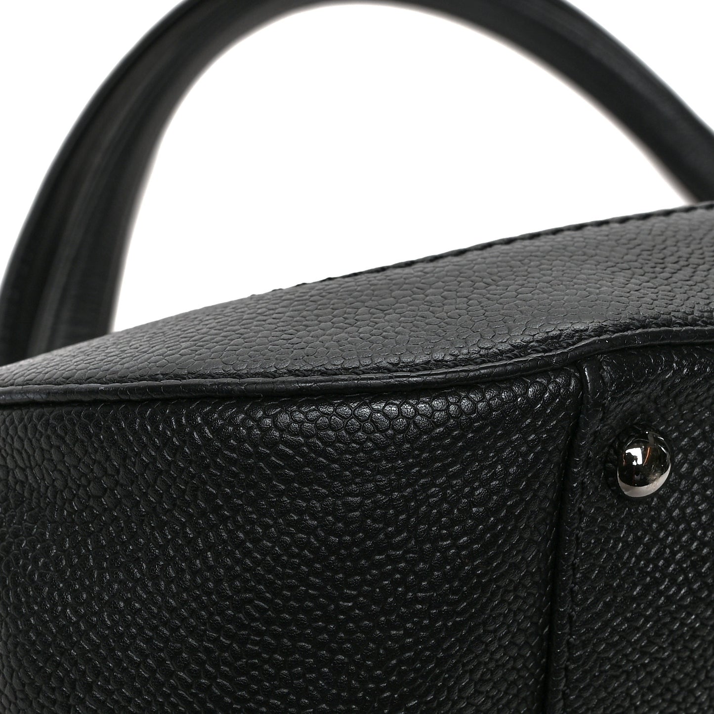 Caviar Quilted Small Mademoiselle Flap Bag Black