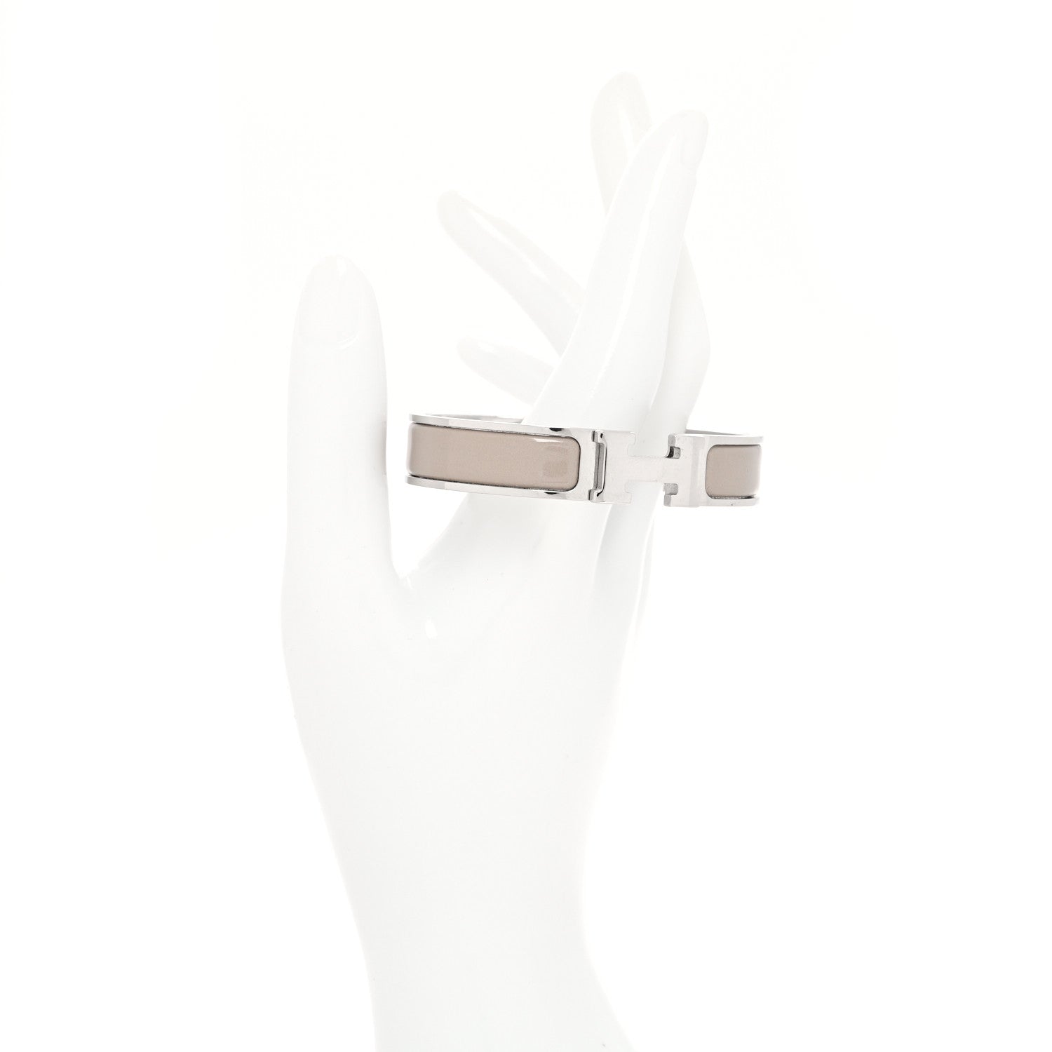 Hermes Enamel Narrow Clic Clac H Bracelet PM Marron Glace 2 of 5