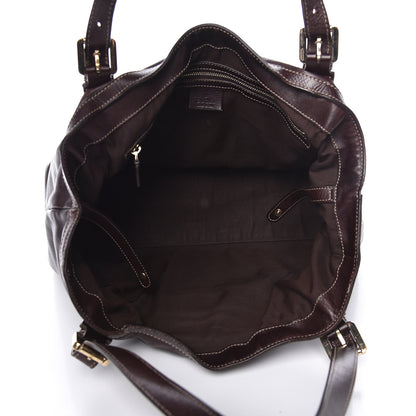 Gucci Calfskin Medium Britt Tote Dark Brown 5 of 16