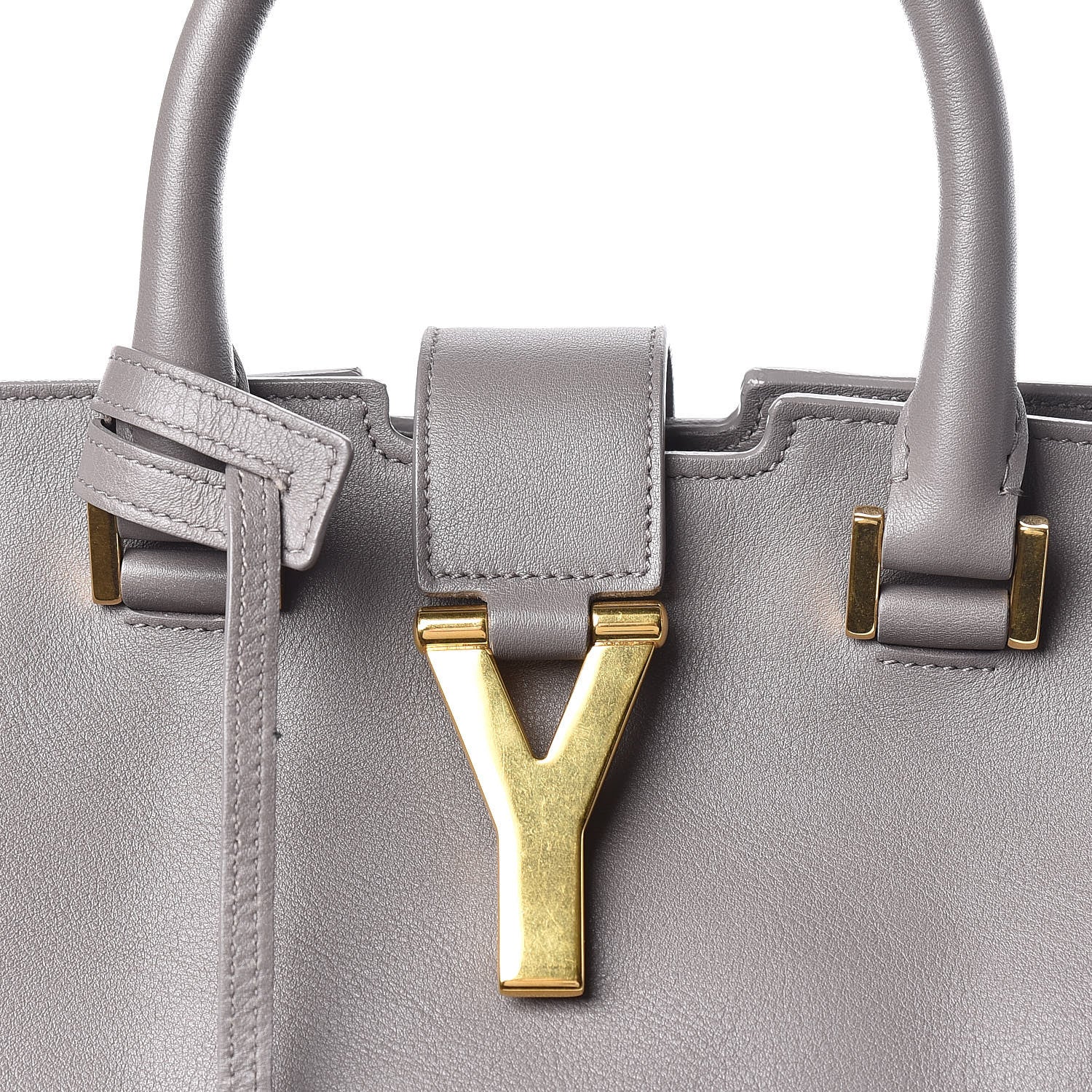 Saint Laurent Calfskin Small Classic Y Cabas Fog 17 of 17
