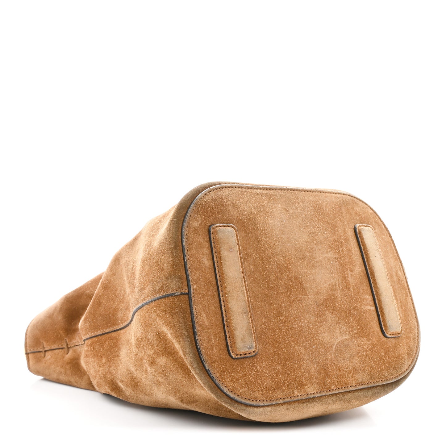 Suede Web Small Jackie Bucket Bag Brown