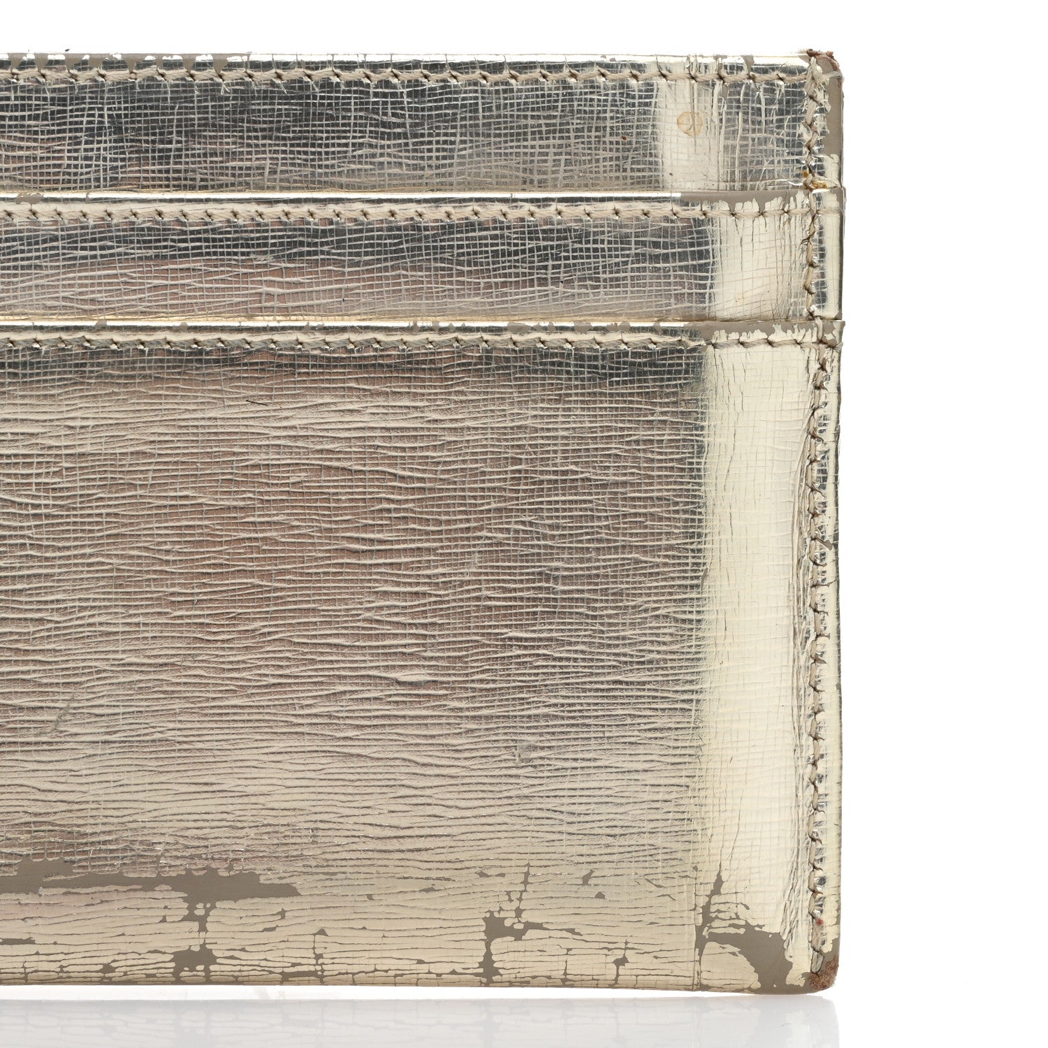 Chanel Metallic Calfskin CC Card Holder Gold 10 of 12
