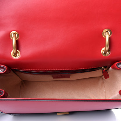 Gucci Calfskin Sylvie Web Queen Margaret Shoulder Bag Blue Agata Hibiscus Red Mystic White 5 of 12