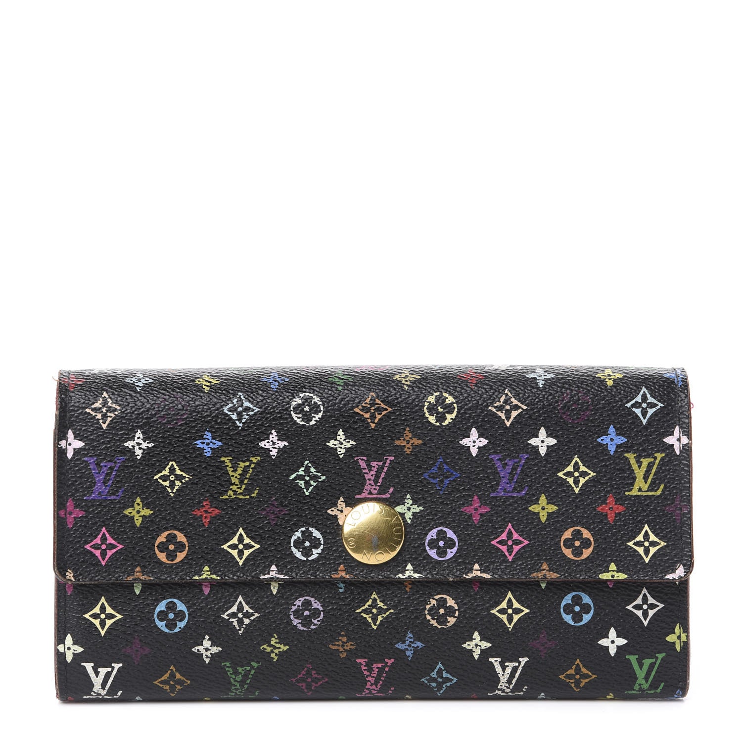 Louis Vuitton Monogram Multicolor Sarah Wallet Black Grenade 1 of 7