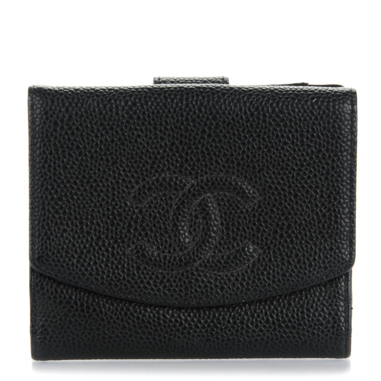 Caviar Timeless CC Compact French Wallet Black