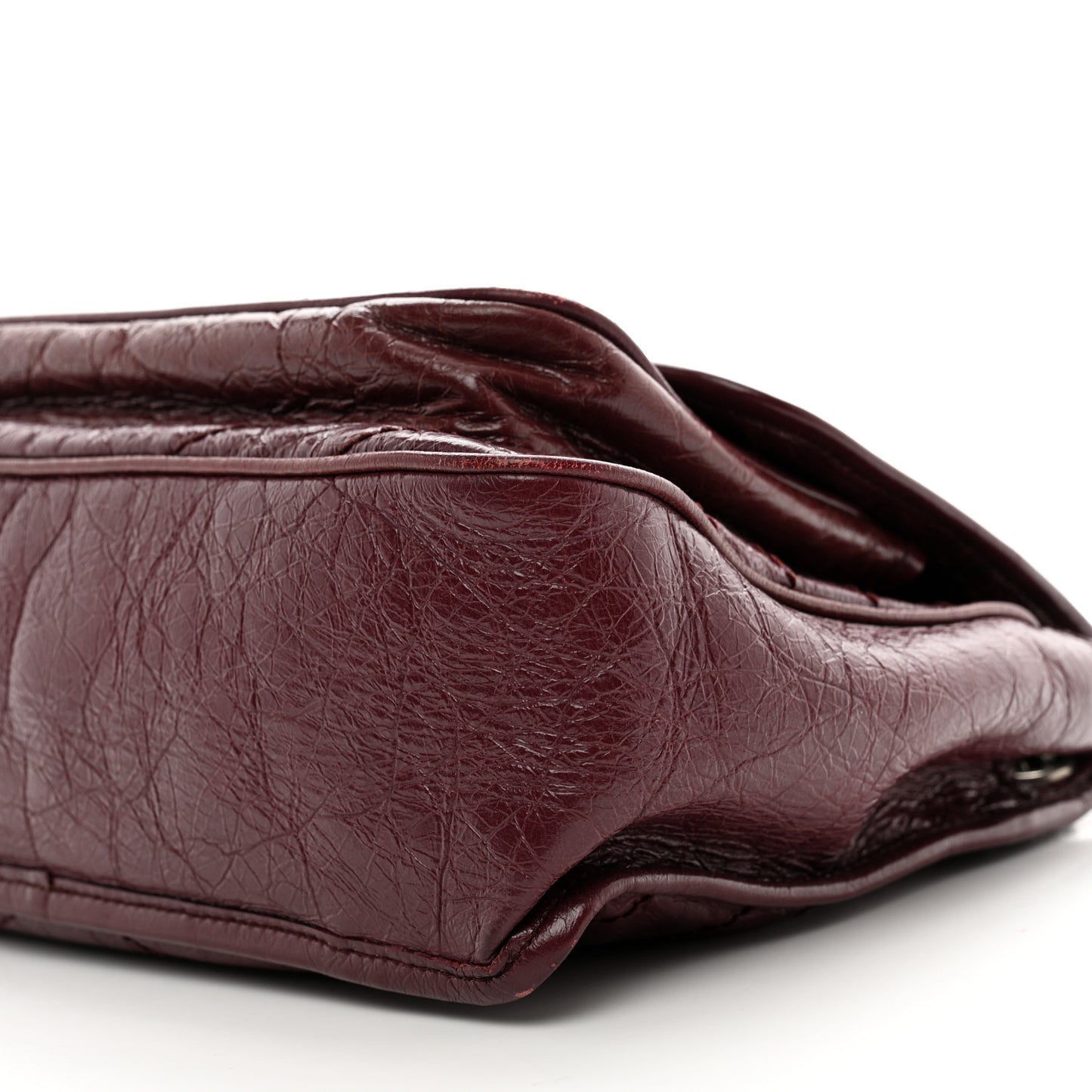 Crinkled Calfskin Matelasse Monogram Medium Niki Chain Satchel Rouge Legion