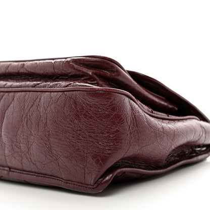 Saint Laurent Crinkled Calfskin Matelasse Monogram Medium Niki Chain Satchel Rouge Legion 9 of 10