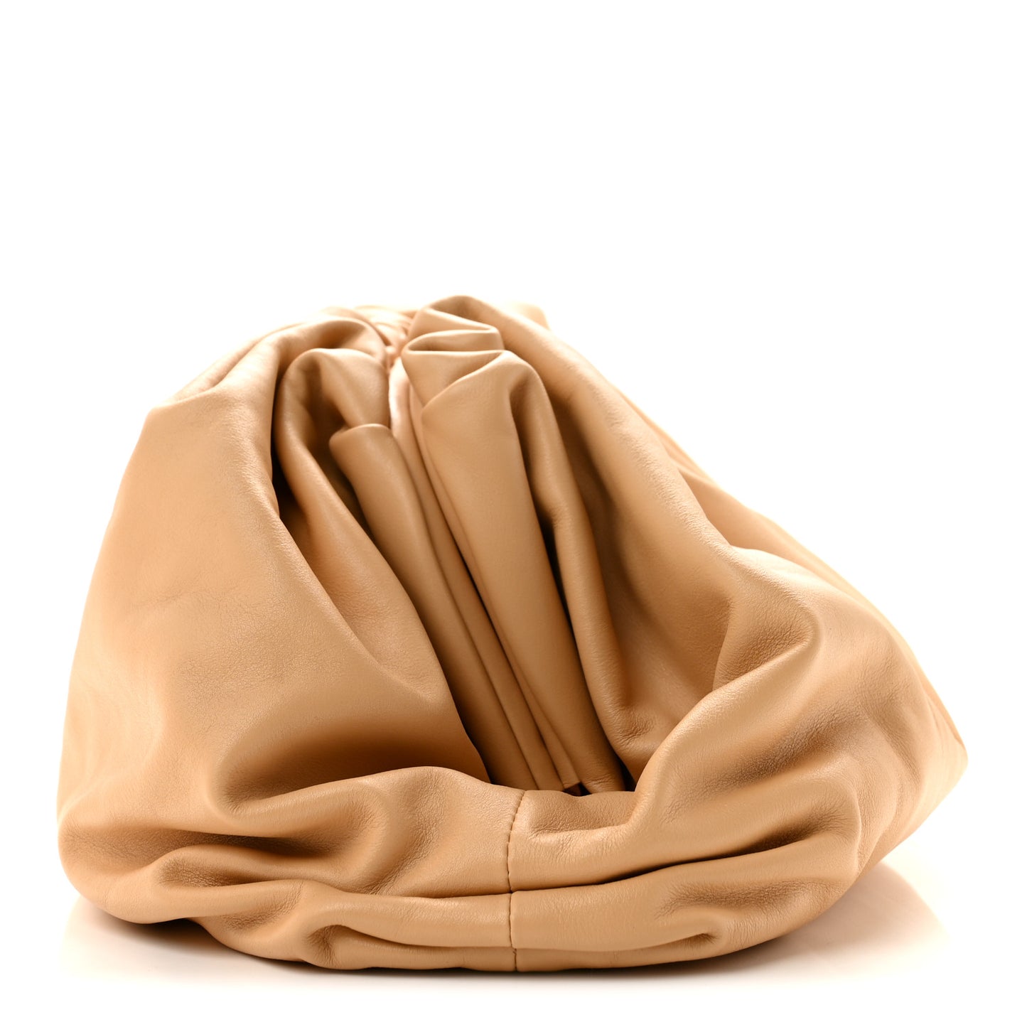 Smooth Butter Calf The Pouch Oversized Clutch Almond