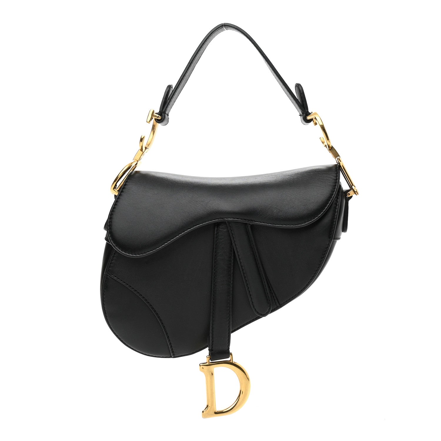 Christian Dior Calfskin Saddle Bag Black 1 of 7