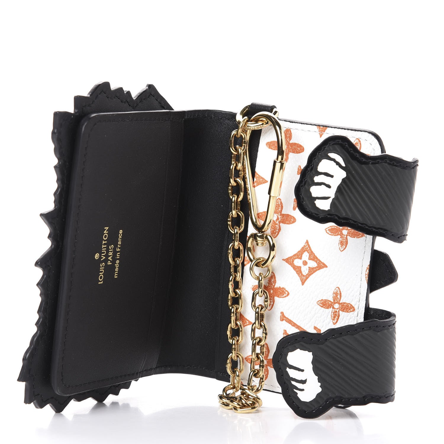 Louis Vuitton Epi Grace Coddington Catogram Calfskin Cat Card Holder Black 7 of 12