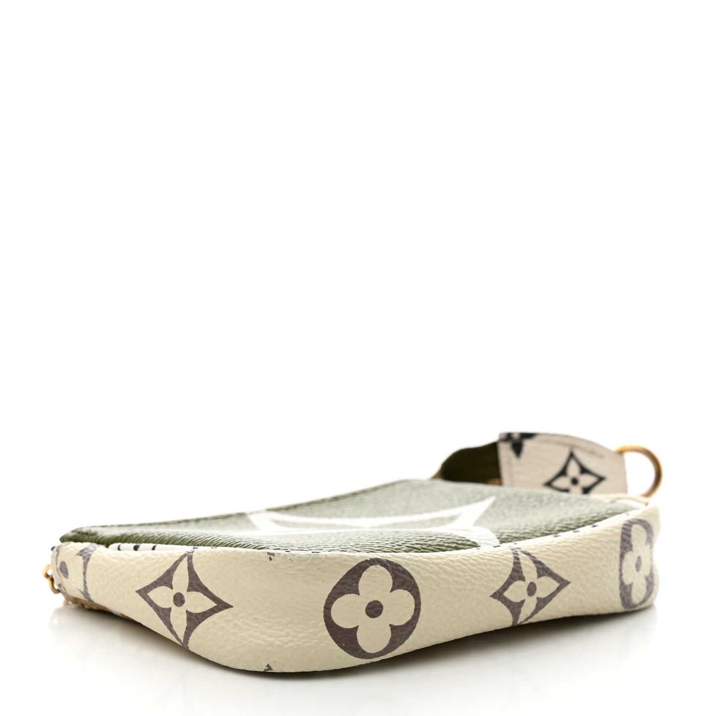 Monogram Giant Micro Pochette Accessories Kaki White