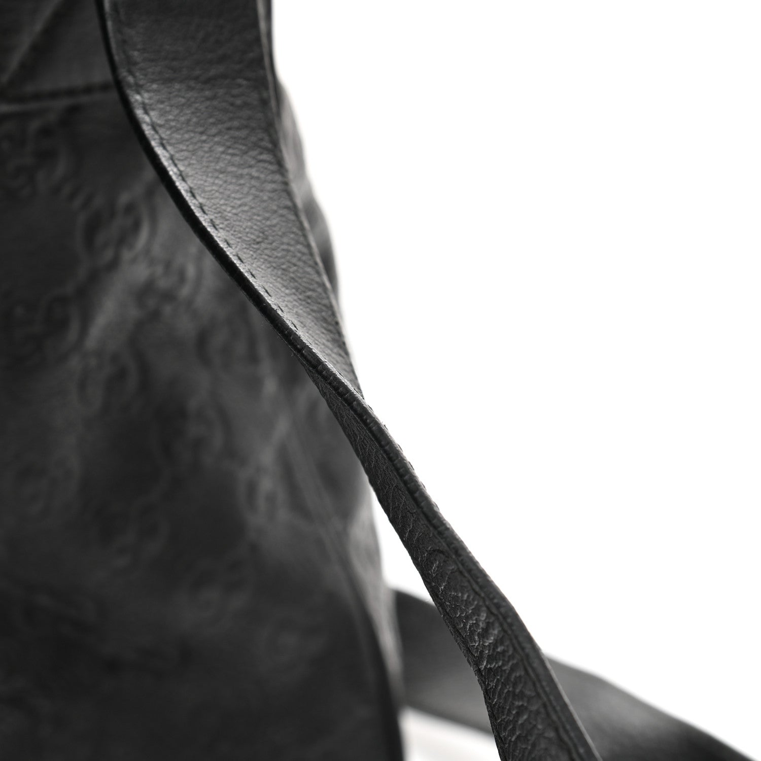 Gucci Guccissima Medium Flap Messenger Bag Black 13 of 14