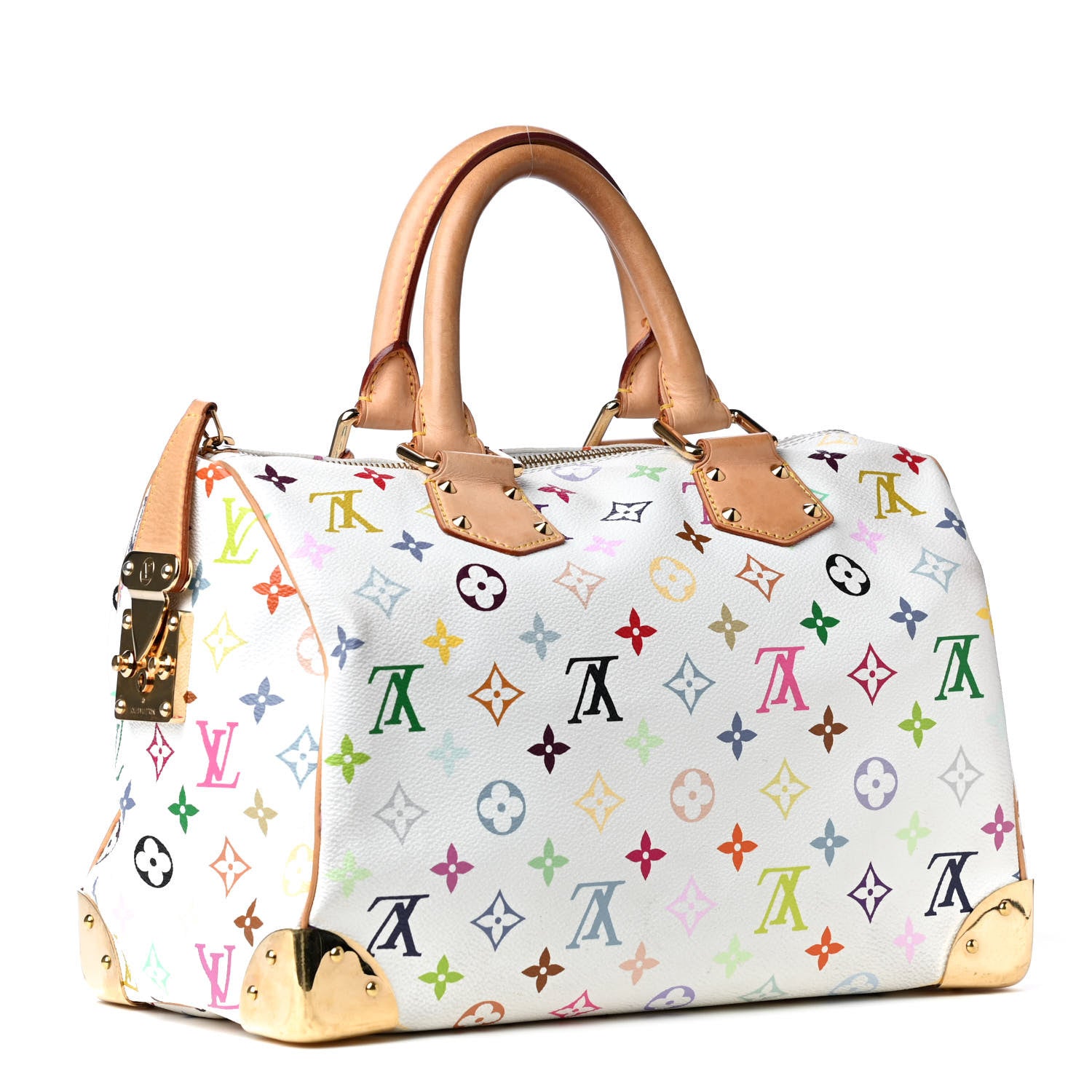 Louis Vuitton Monogram Multicolor Speedy 30 White 2 of 7