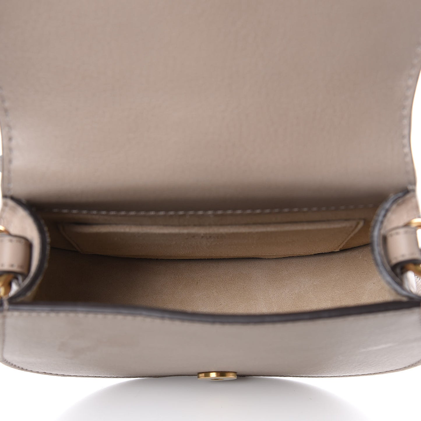 Calfskin Suede Small Nile Bracelet Bag Motty Grey