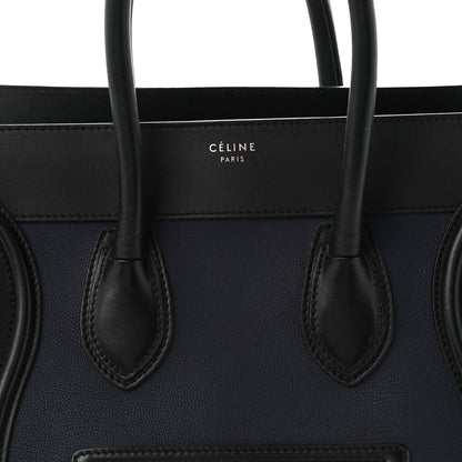 Celine Elephant Calfskin Mini Tri-Color Luggage Blue Black White 8 of 11