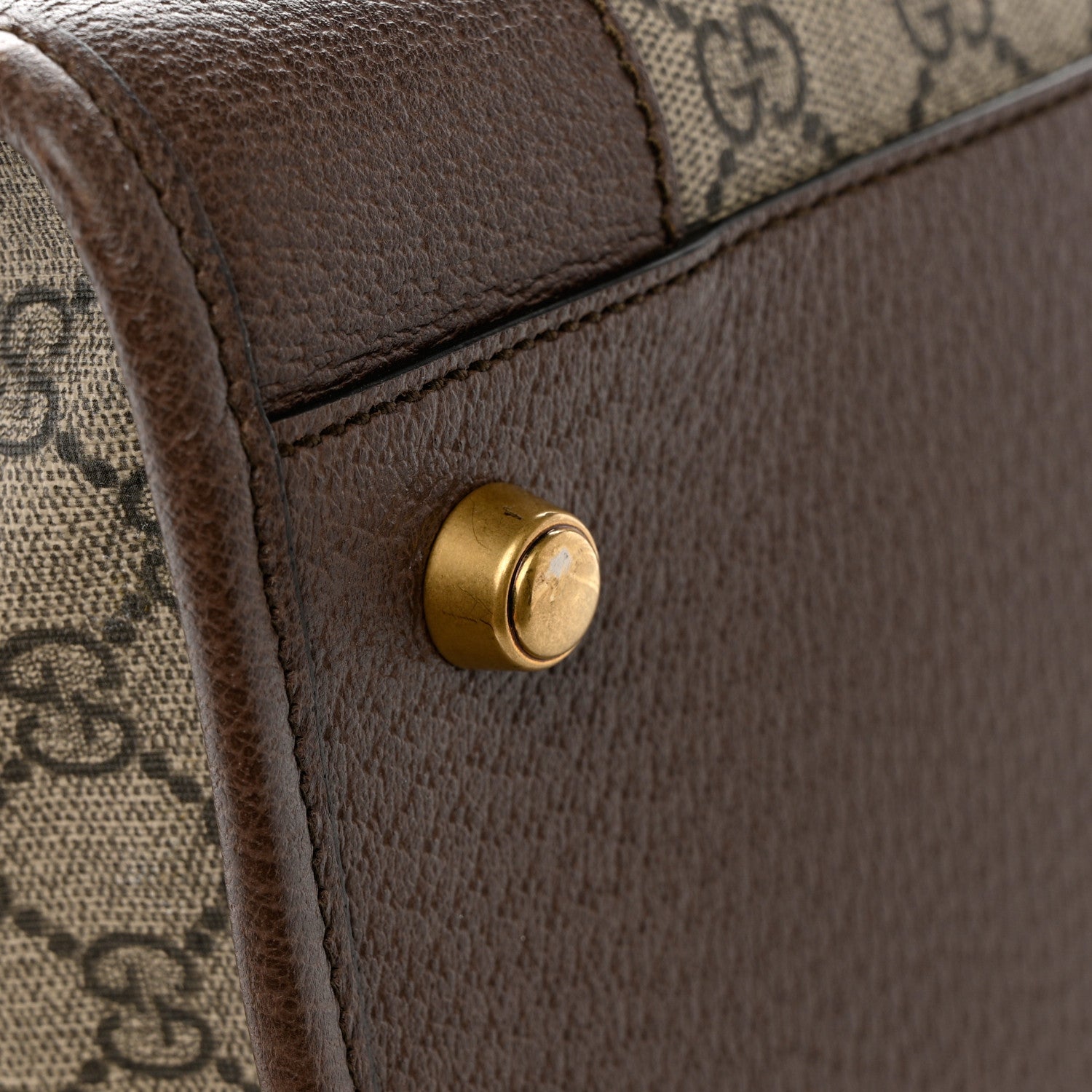 Gucci Soft GG Supreme Monogram Textured Dollar Calfskin Web Large Ophidia Carry-On Duffle Bag Beige Ebony New Acero 12 of 13