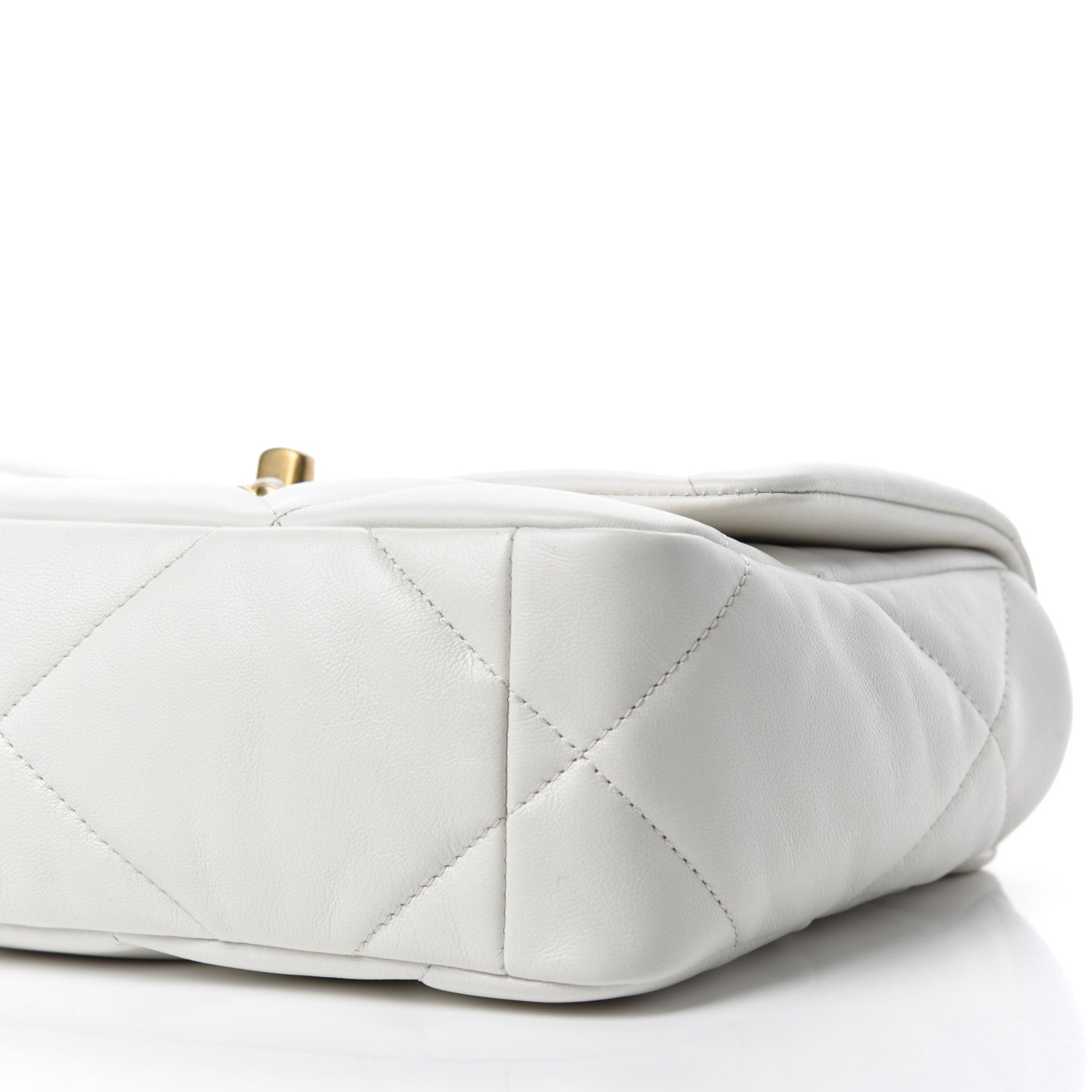 Chanel Goatskin Quilted Medium Chanel 19 Flap White 7 of 11