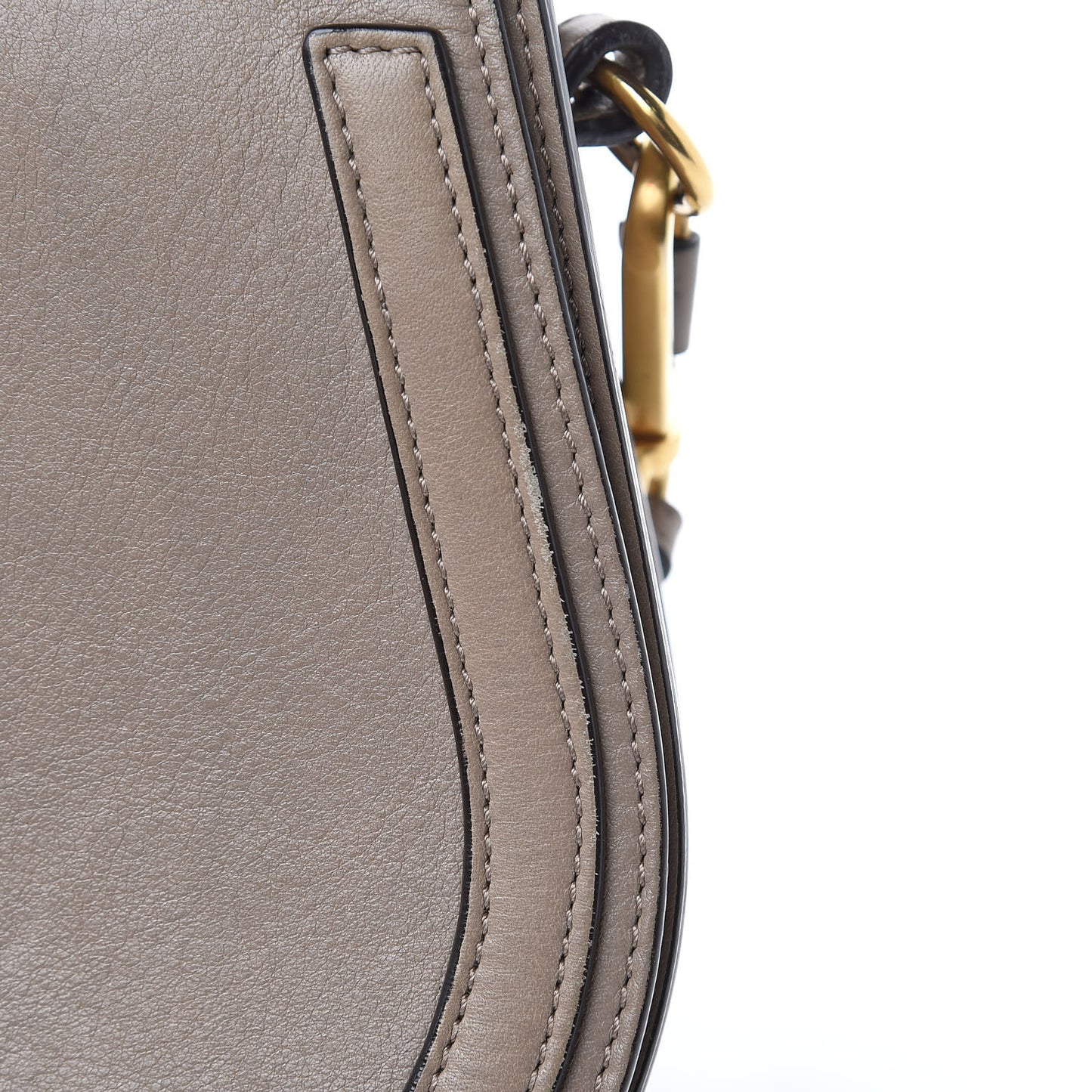Calfskin Suede Medium Nile Bracelet Bag Motty Grey