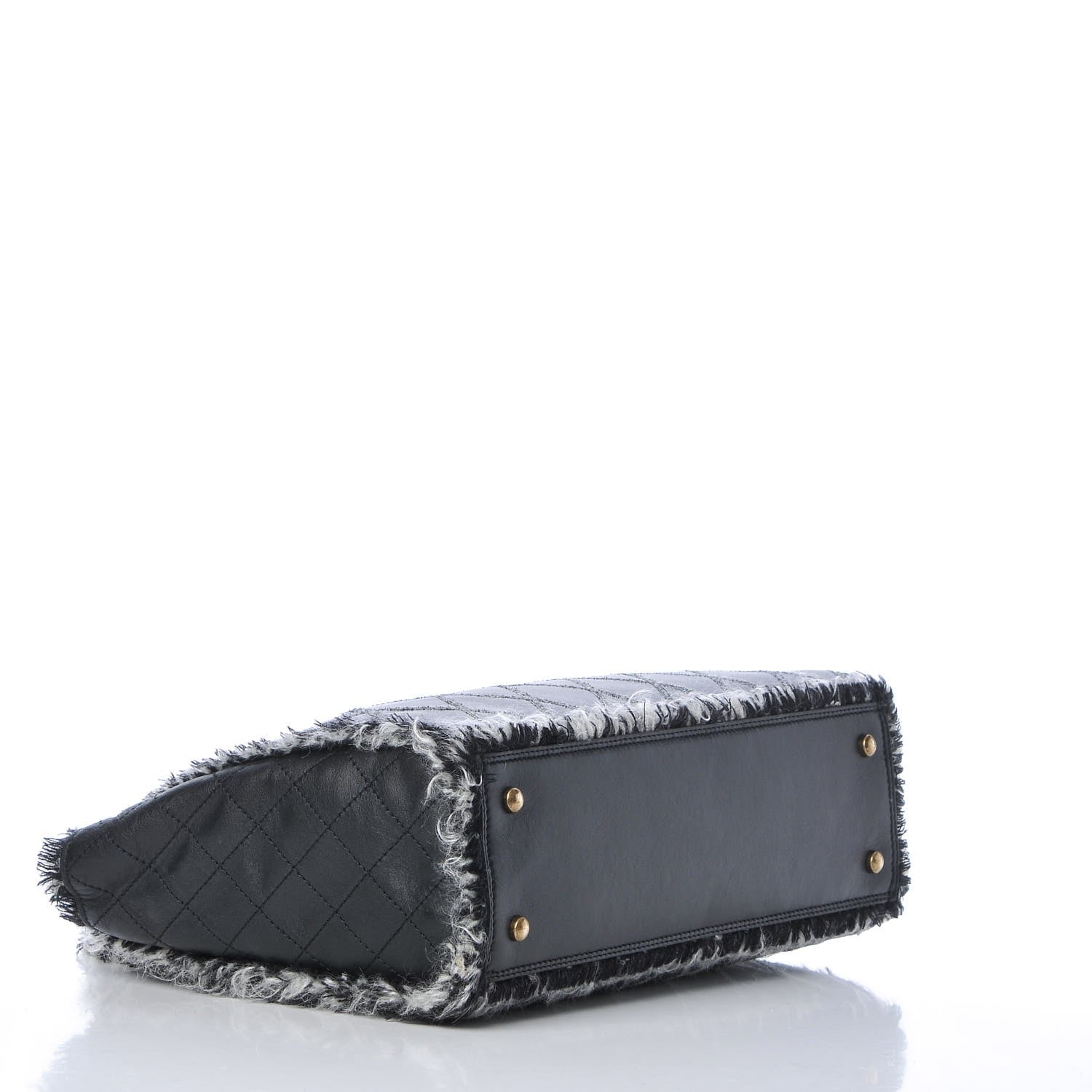 Chanel Tweed Calfskin Tweedy Shopping Tote Black 4 of 8