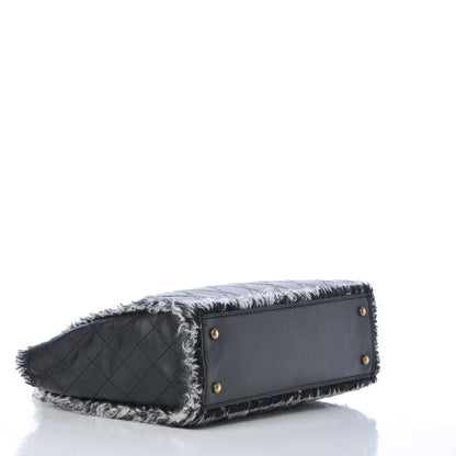 Chanel Tweed Calfskin Tweedy Shopping Tote Black 4 of 8