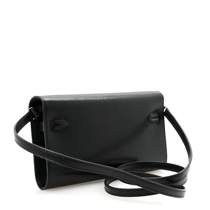 Hermes Chevre Chamkila Kelly Wallet To Go Black 3 of 10