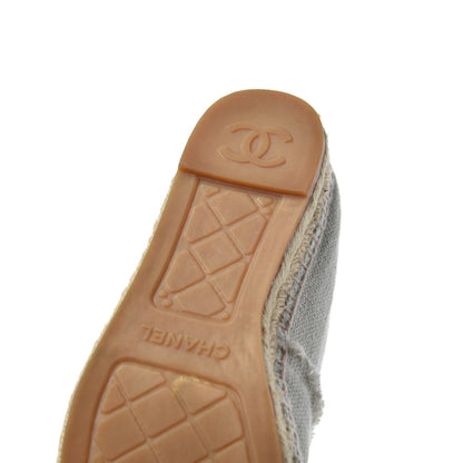 Chanel Linen CC Espadrilles 39 Beige Black 19 of 23