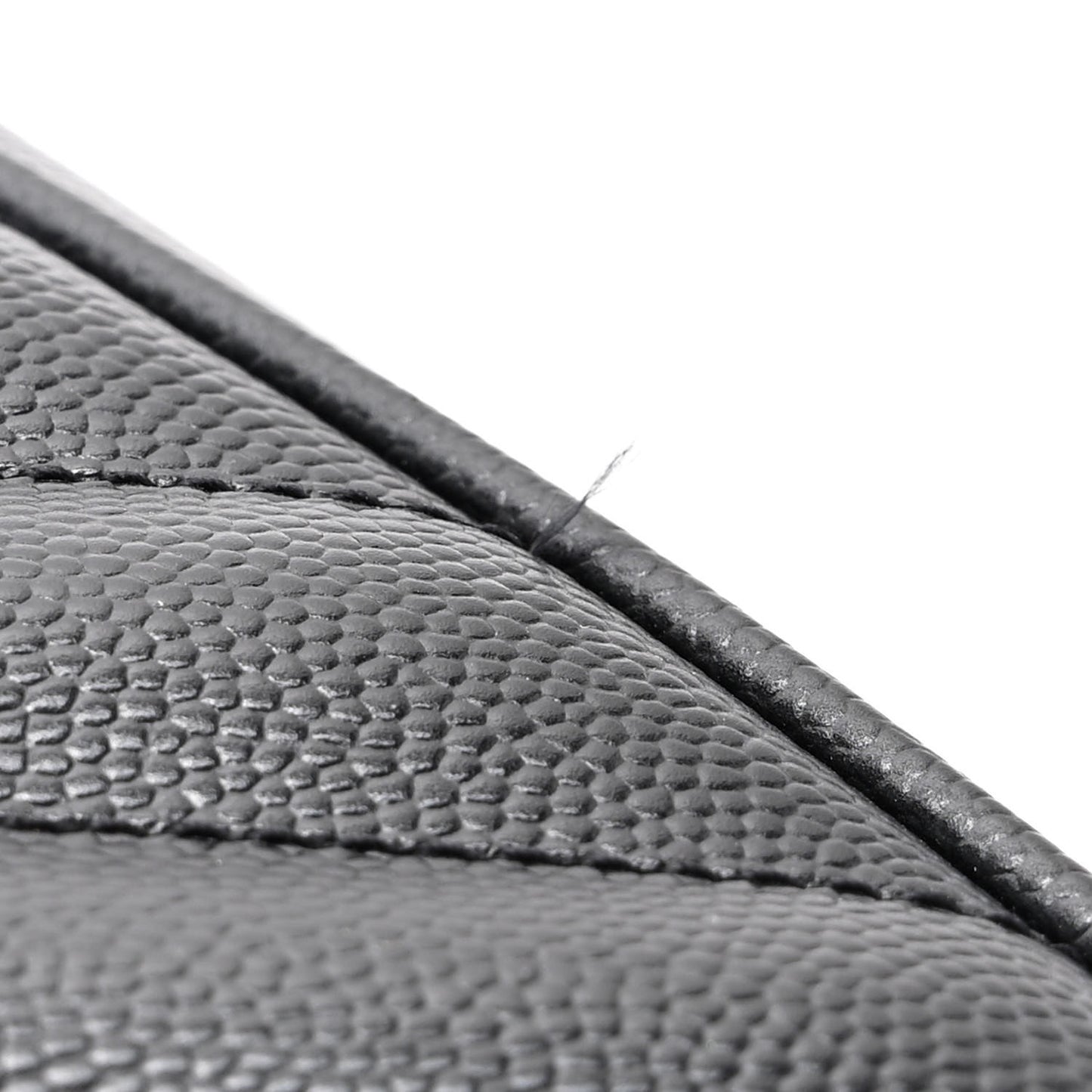 Grain De Poudre Matelasse Chevron Monogram Shopping Bag Black