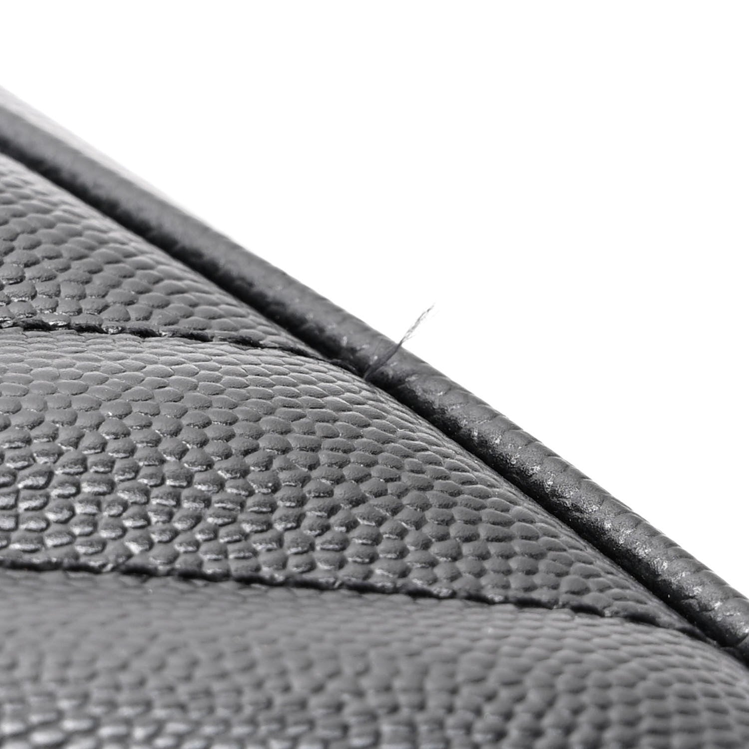 Saint Laurent Grain De Poudre Matelasse Chevron Monogram Shopping Bag Black 18 of 20