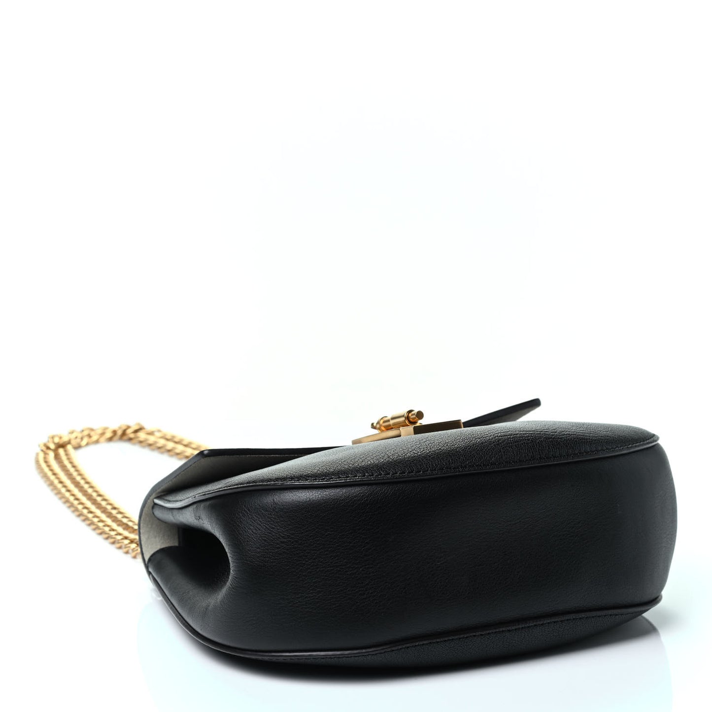 Goatskin Drew Shoulder Bag Black
