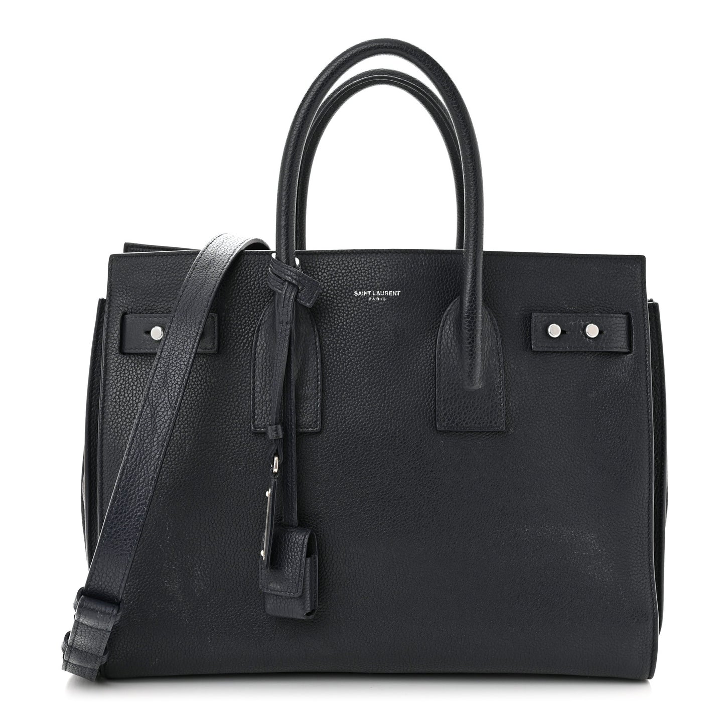 Grained Calfskin Small Supple Sac De Jour Navy