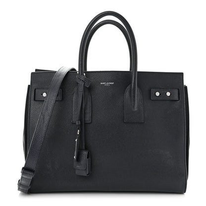 Saint Laurent Grained Calfskin Small Supple Sac De Jour Navy 1 of 12