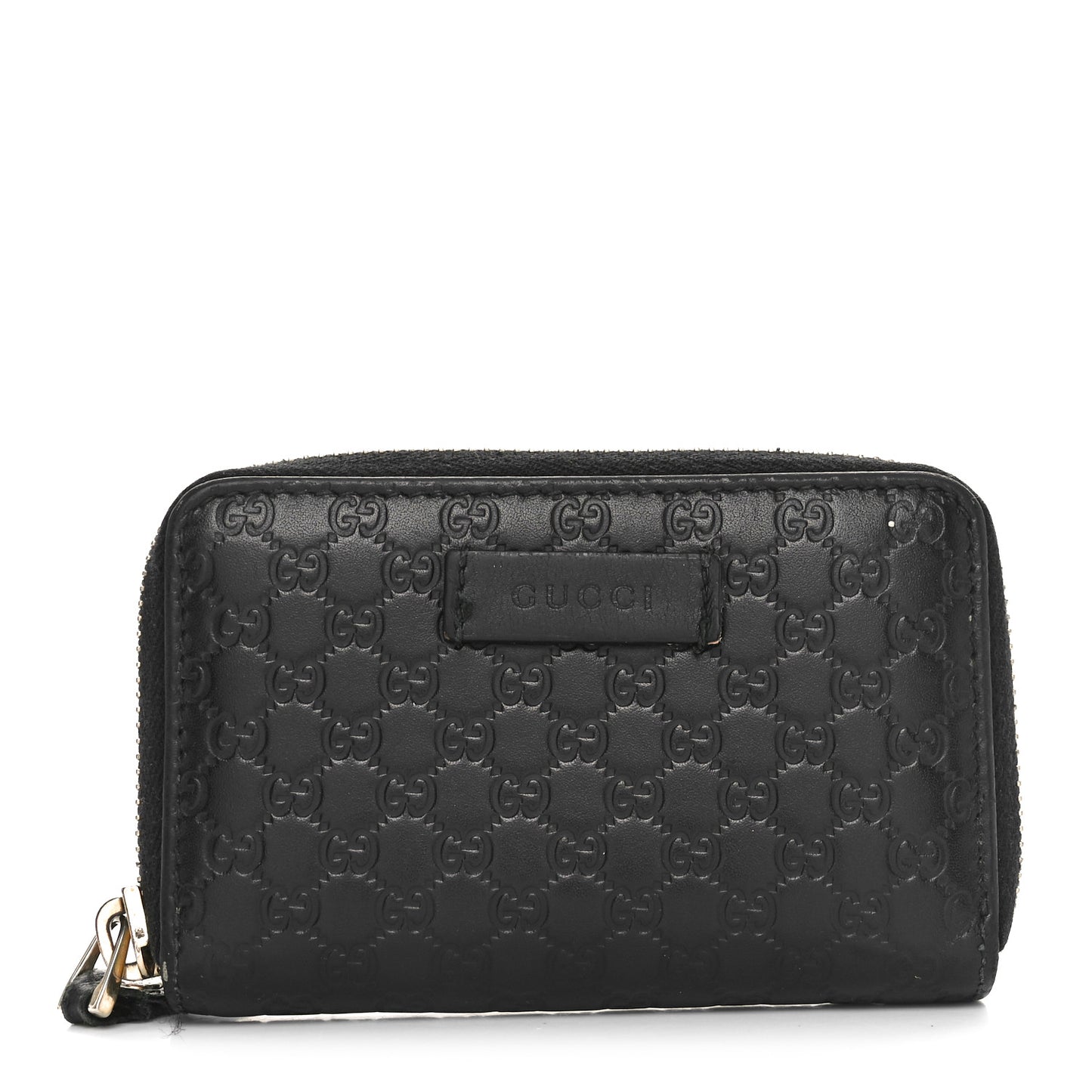Microguccissima Zip Around Card Case Black