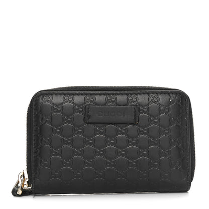 Gucci Microguccissima Zip Around Card Case Black 1 of 10
