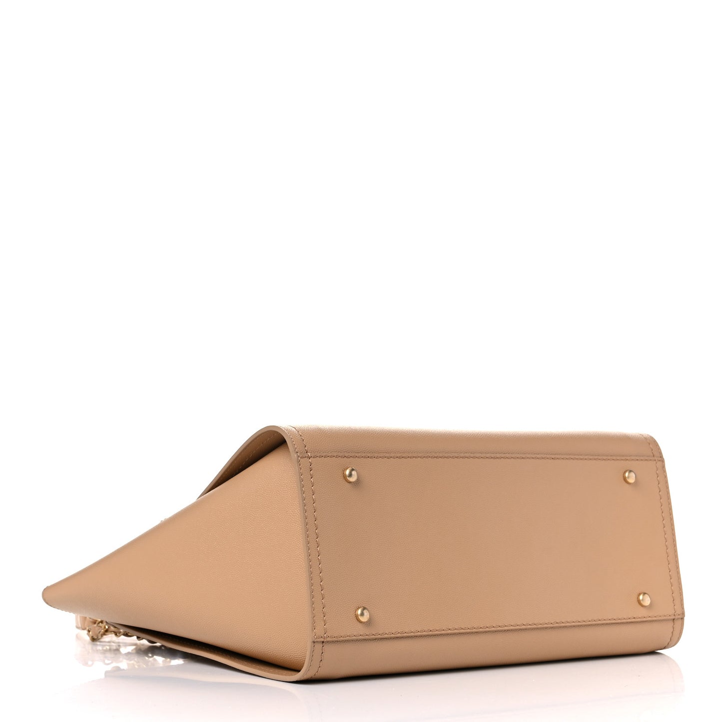 Caviar Small Studded Deauville Tote Beige
