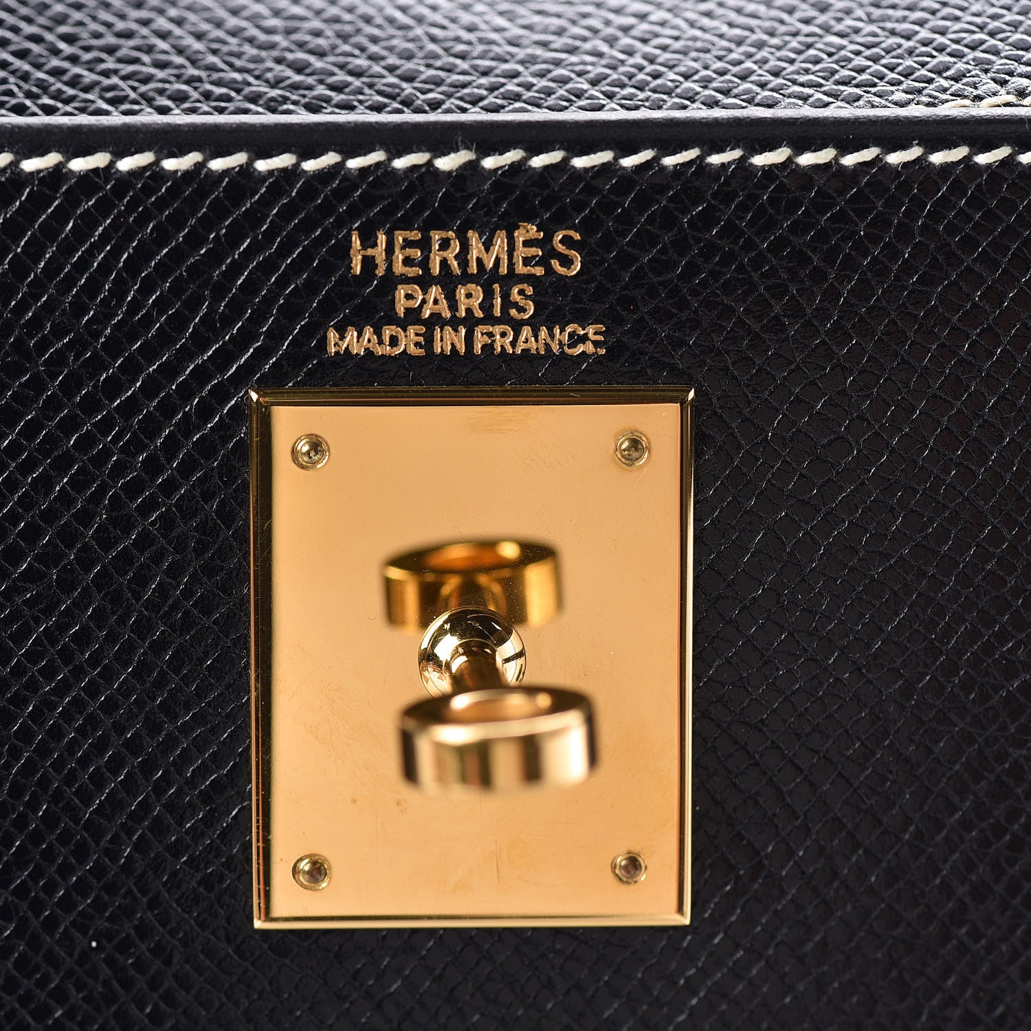 Hermes Veau Grain Lisse Kelly Sellier 32 Black 14 of 33