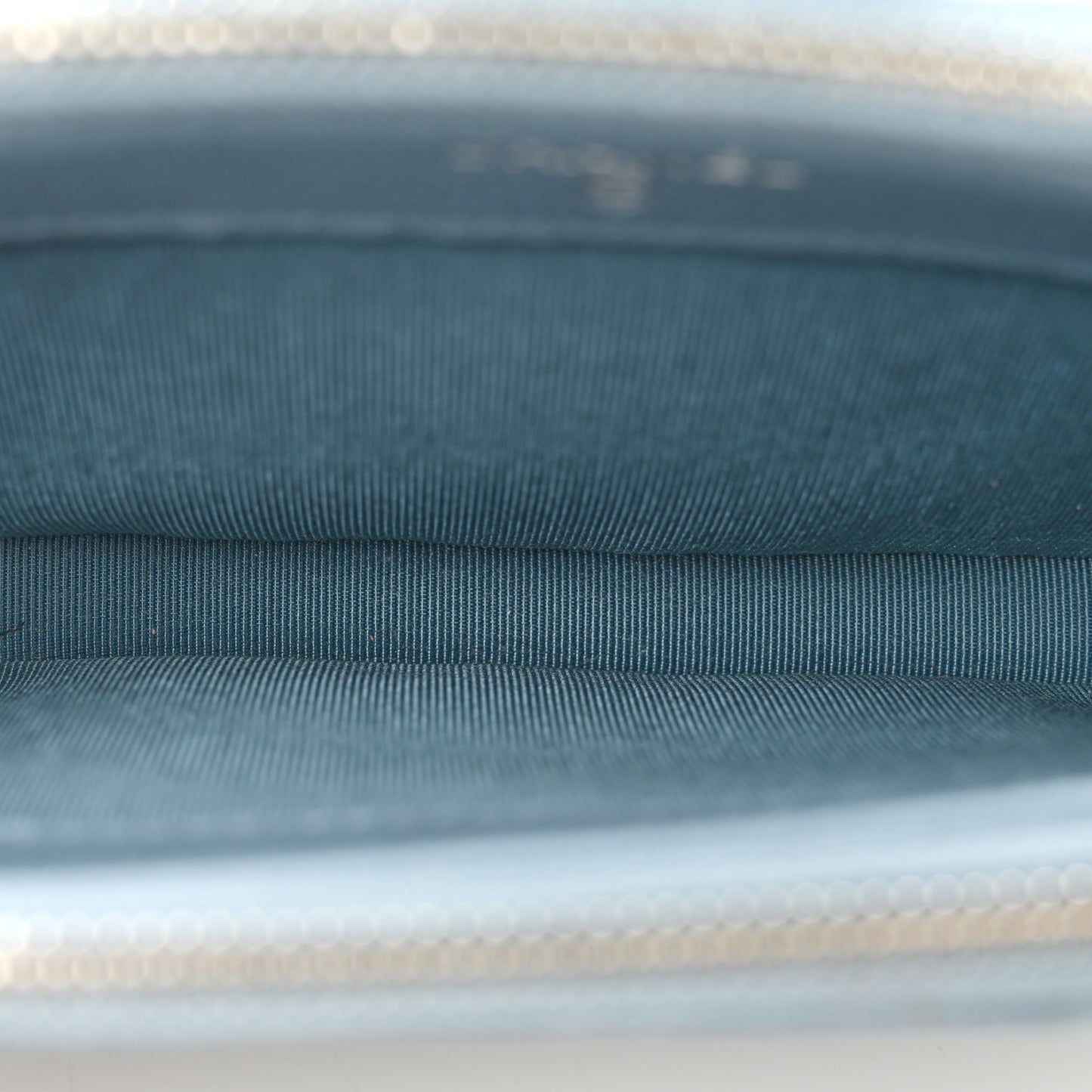 Grained Calfskin Quilted CC Box Clutch With Chain Blue