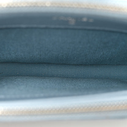 Chanel Grained Calfskin Quilted CC Box Clutch With Chain Blue 5 of 14