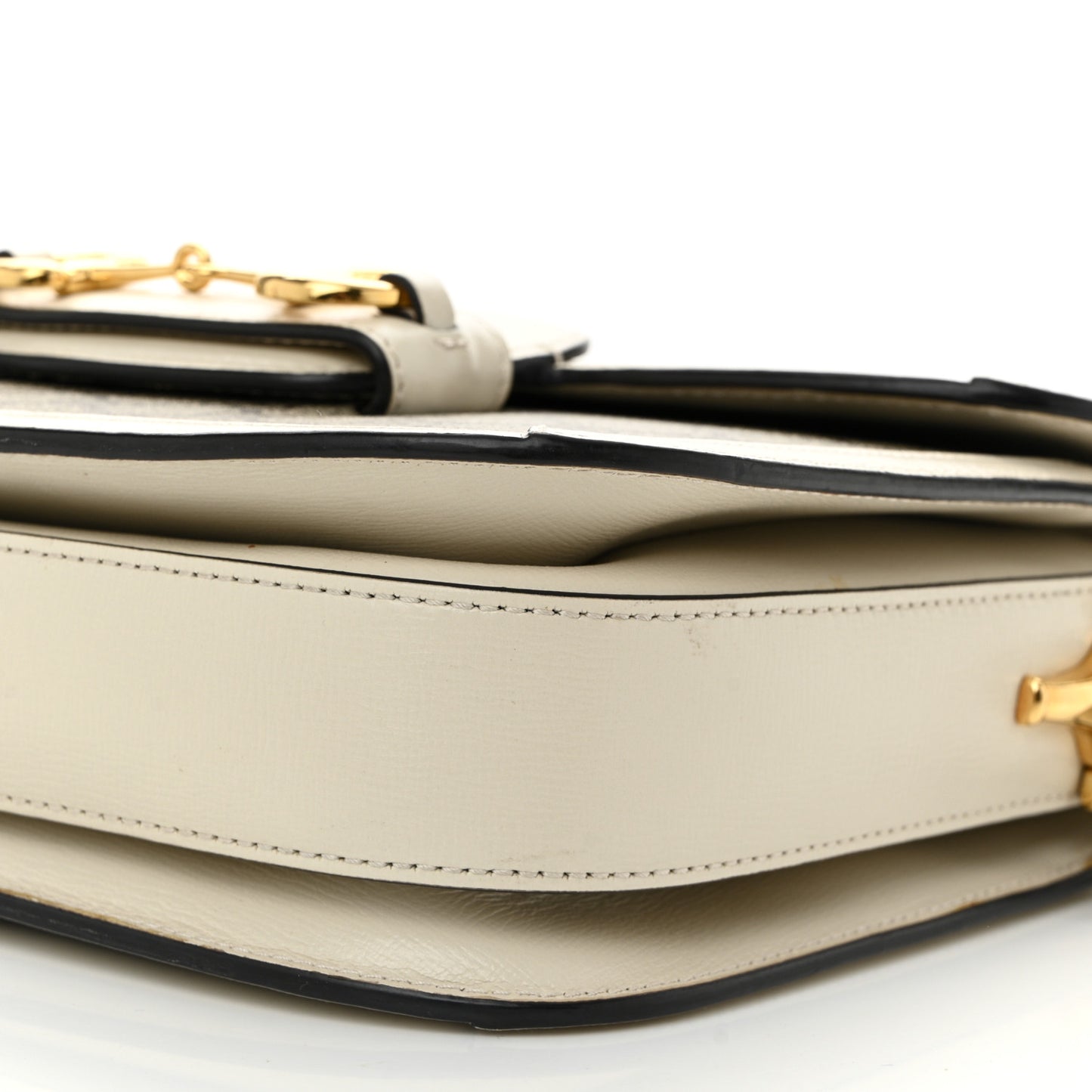 GG Supreme Monogram Horsebit 1955 Shoulder Bag Beige Mystic White