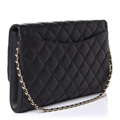 Chanel Caviar Quilted Clutch With Chain Flap Black 2 of 10
