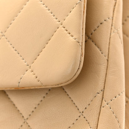 Chanel Lambskin Quilted Medium Double Flap Beige 26 of 30