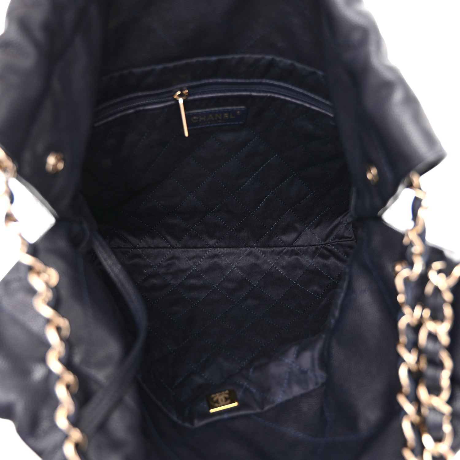 Chanel Shiny Caviar Quilted Small Chanel 22 Dark Blue 6 of 11