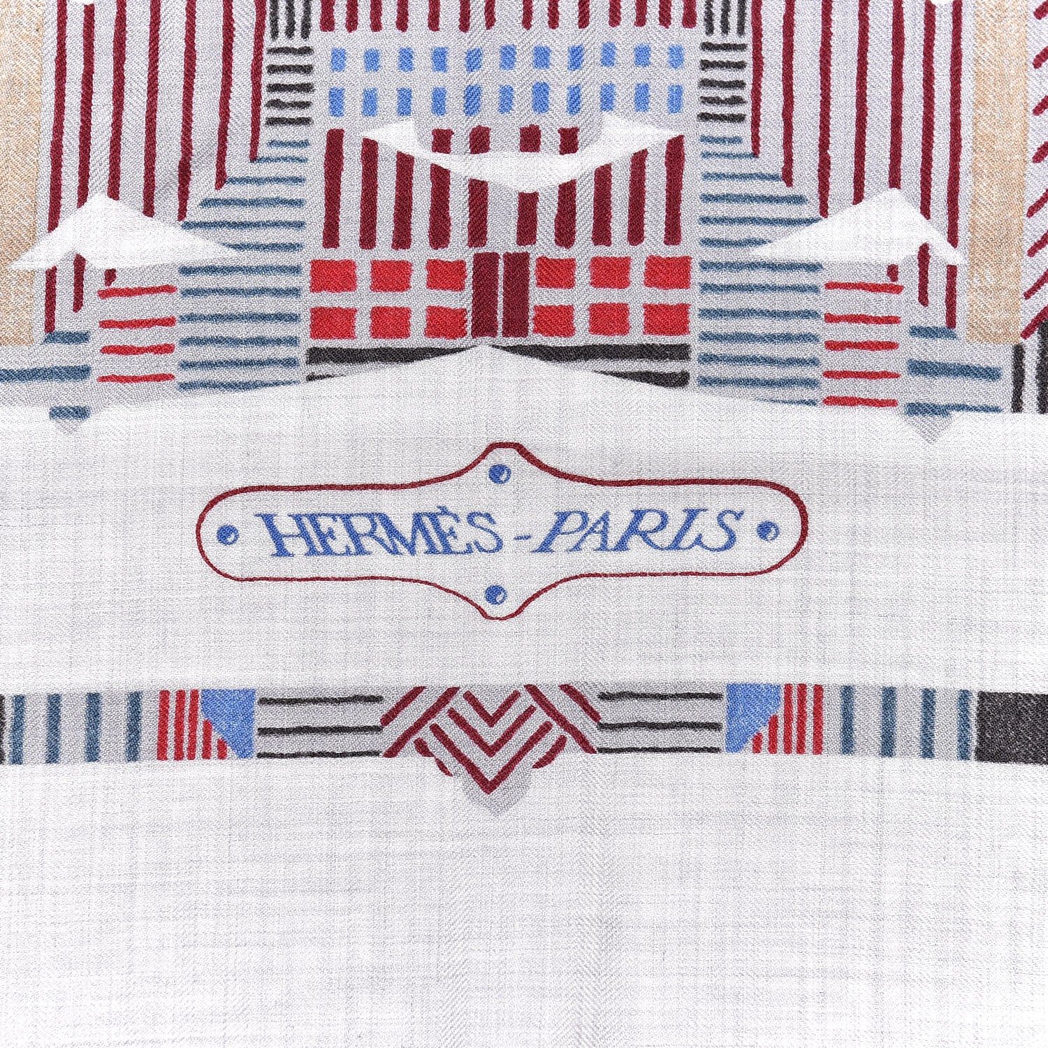 Hermes Cashmere Silk Cavalcadour Shawl 140 3 of 6
